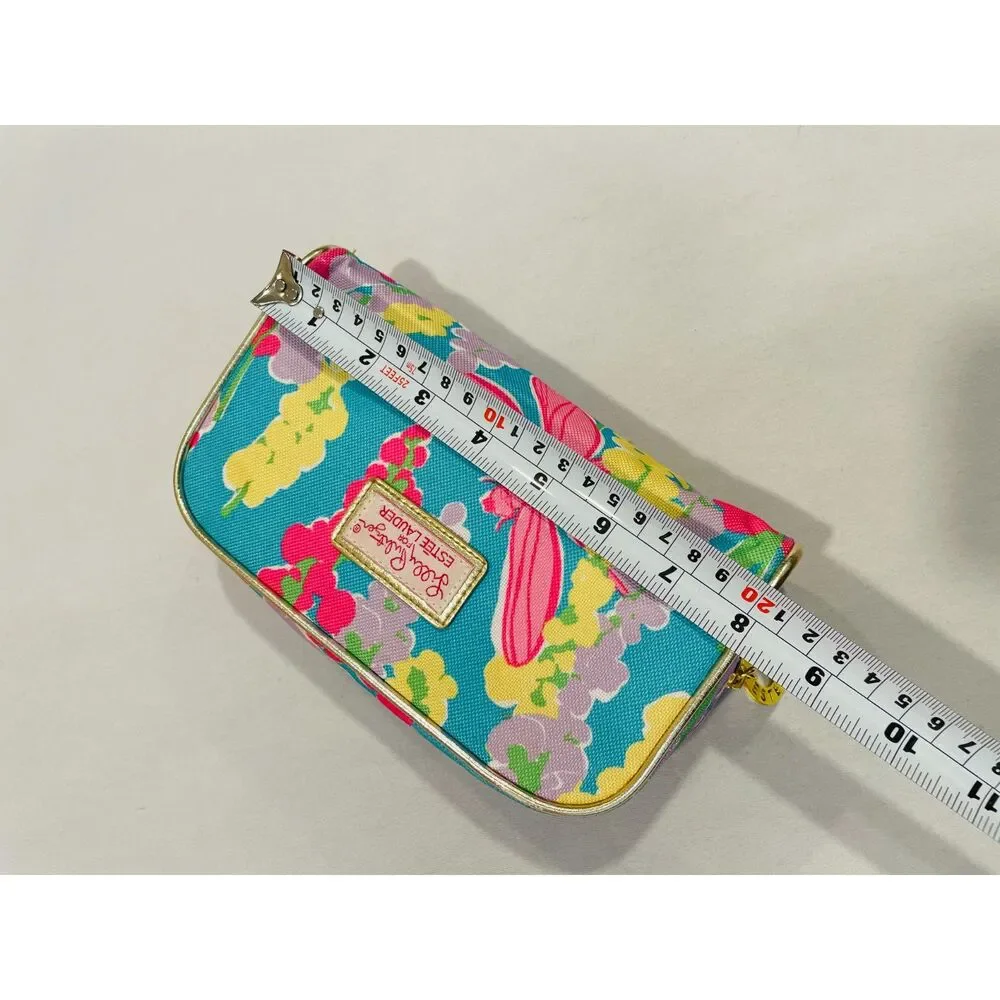 ~ Lilly Pulitzer Makeup Bag Snapdragon Floral Estée Lauder Flower Cosmetics Case - Picture 4 of 14